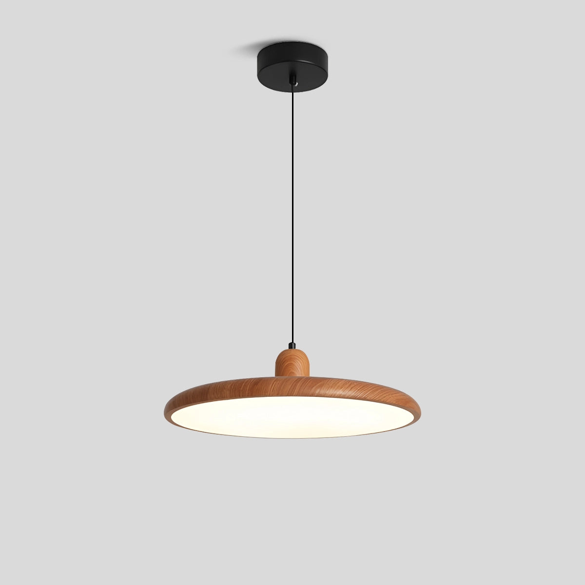 Antizer Retro Walnut Color Round UFO Pendant Light