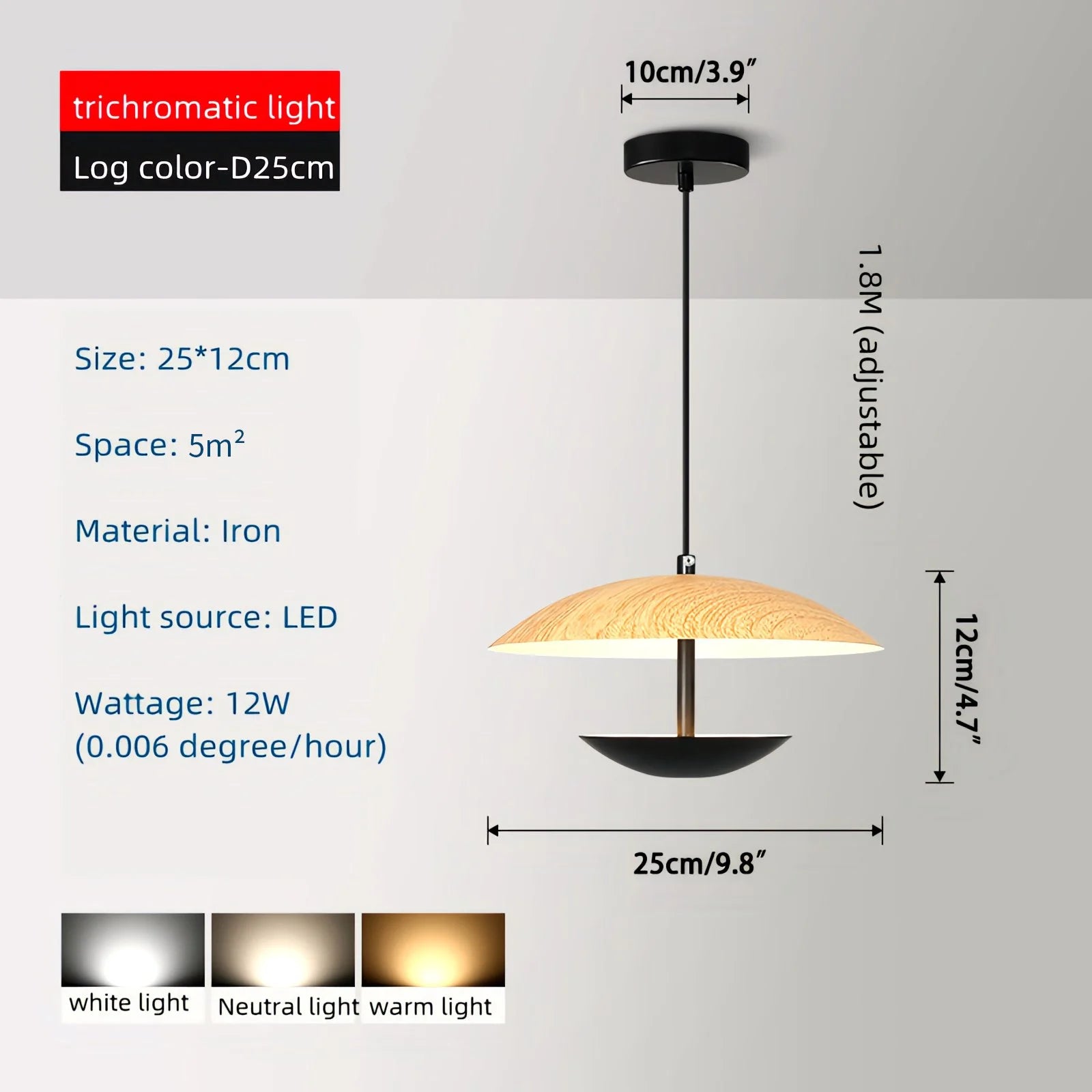 Antizer UFO Wrought Iron Pendeant Light for Living Room