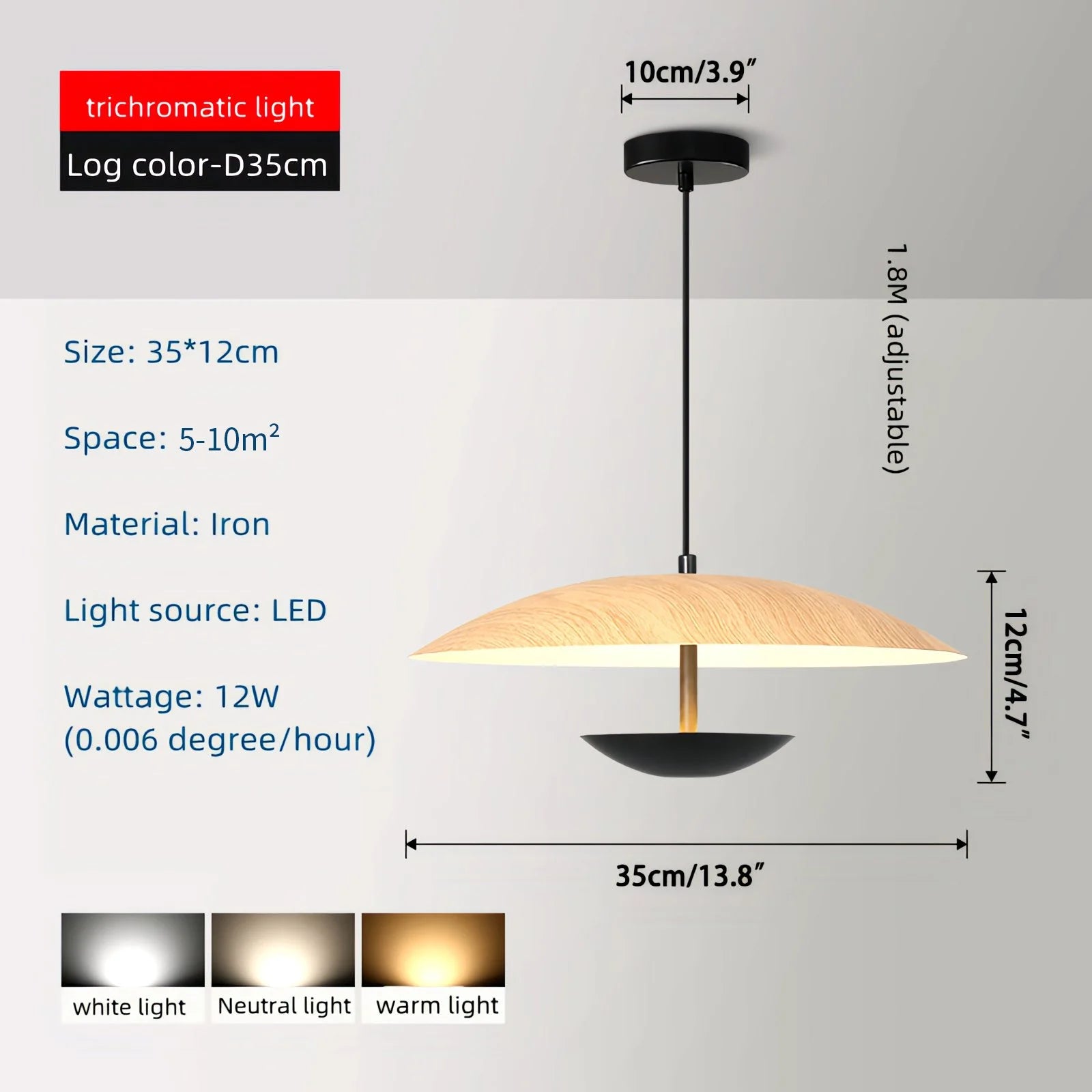 Antizer UFO Wrought Iron Pendeant Light for Living Room