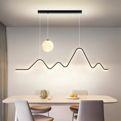 Antizer Louise Minimalist Wavy Pendant Light for Dining Room