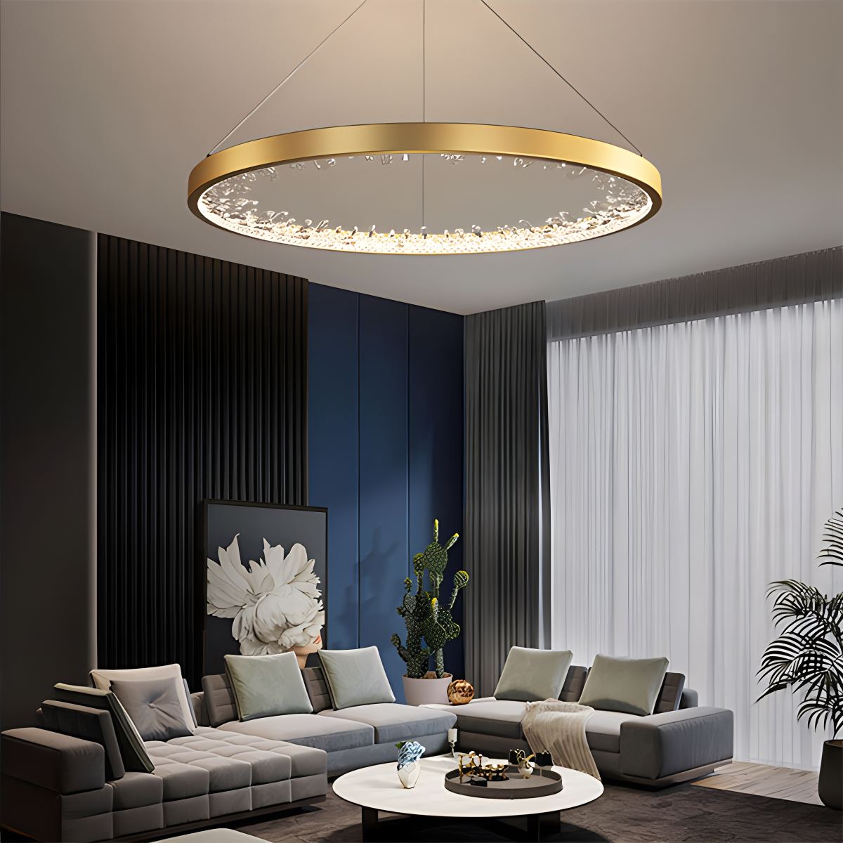 Luxury Circle Crystal Chandelier