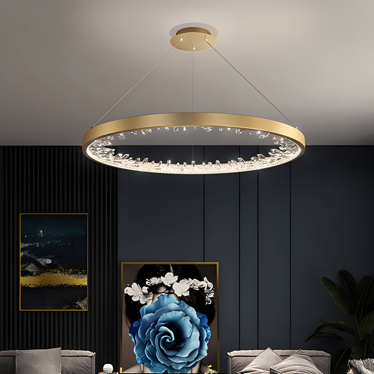 Luxury Circle Crystal Chandelier