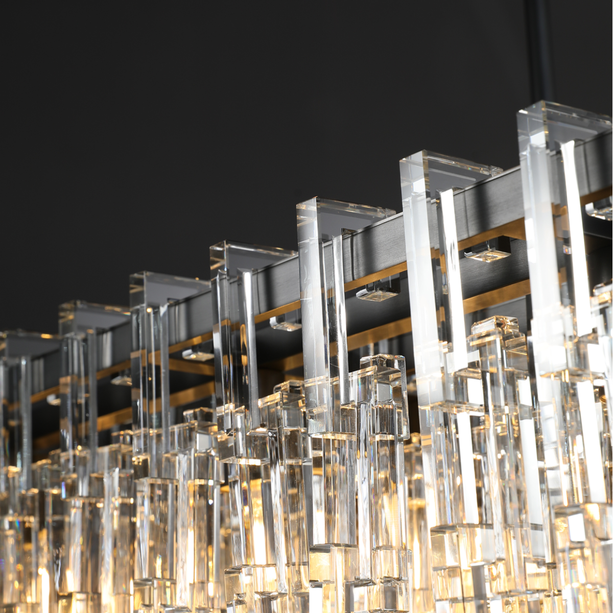 Antizer Marigan Tier K9 Crystal  Rectangle Chandelier