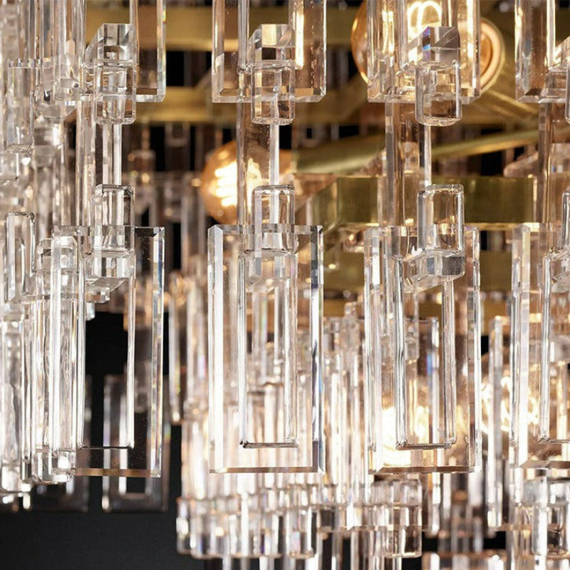 Antizer Marigan Tier K9 Crystal  Rectangle Chandelier