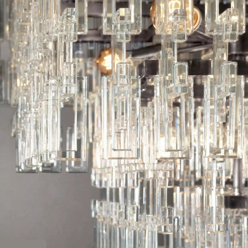 Antizer Marigan Tier K9 Crystal  Rectangle Chandelier