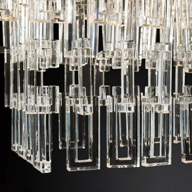 Antizer Marigan Tier K9 Crystal  Rectangle Chandelier