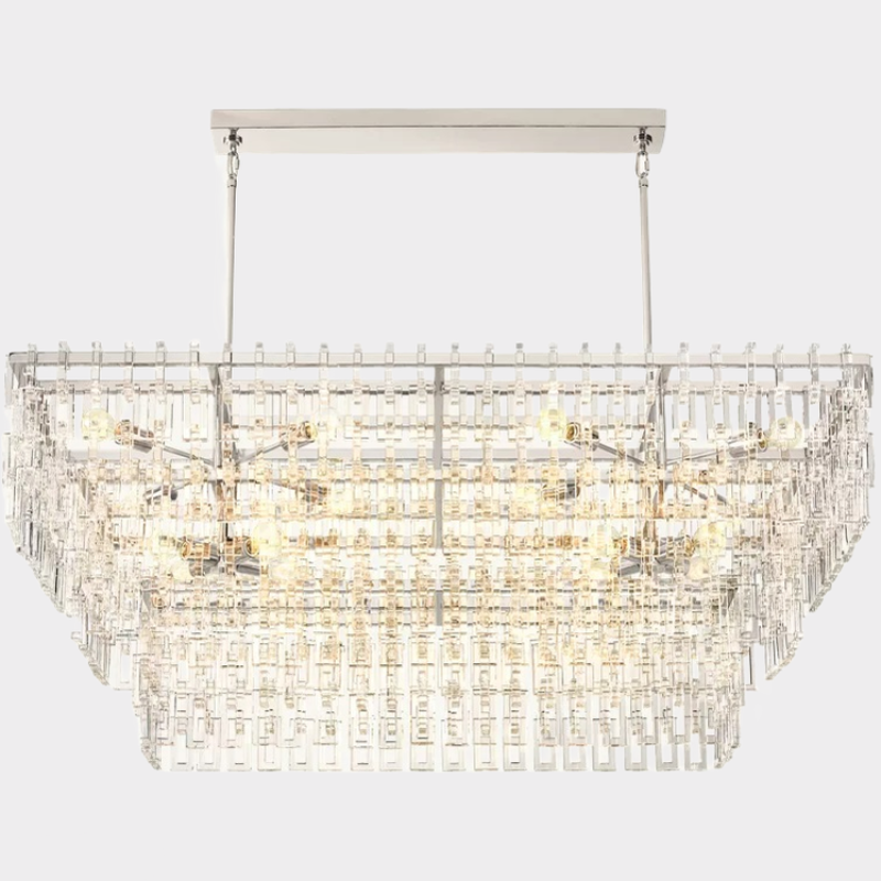 Antizer Marigan Tier K9 Crystal  Rectangle Chandelier