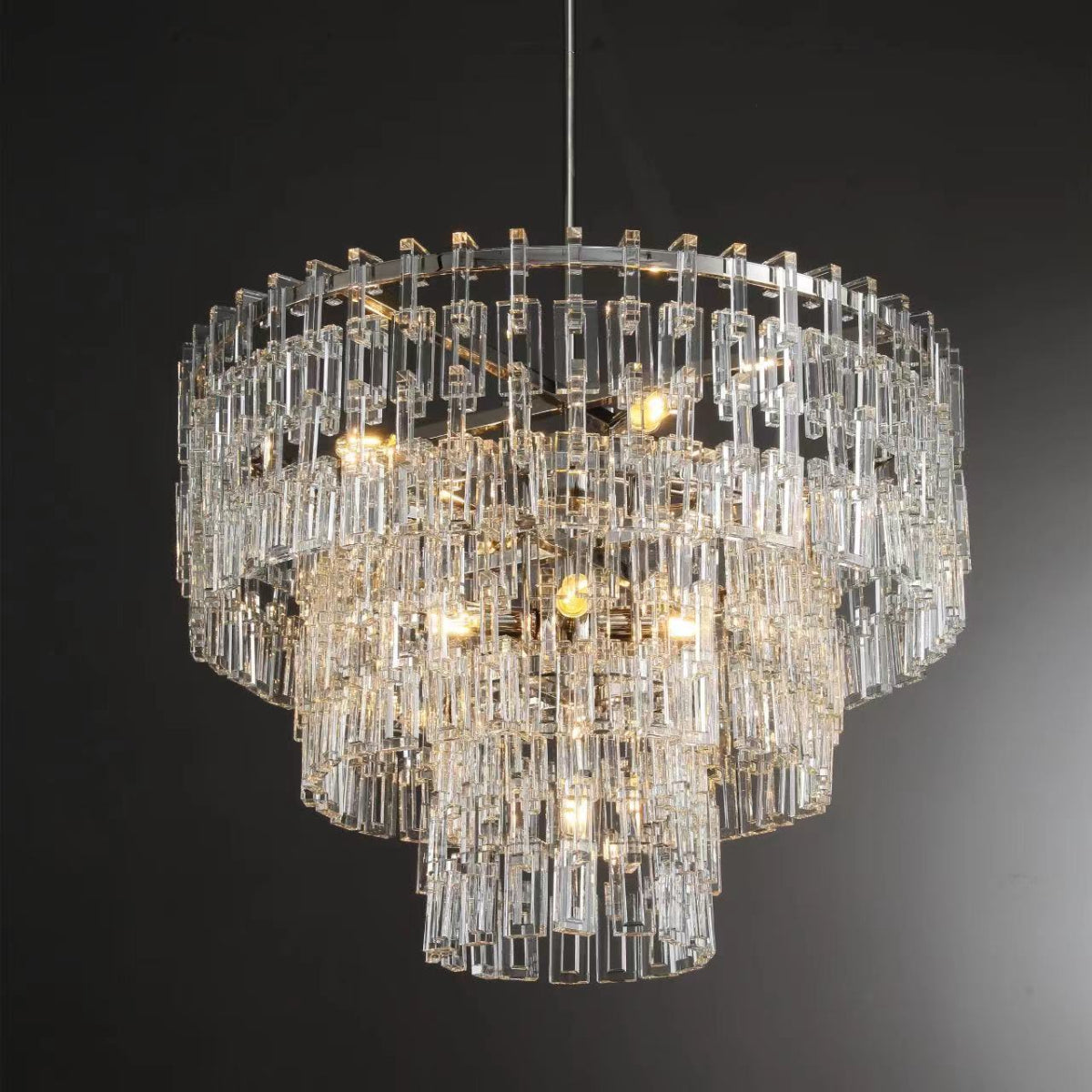 Antizer Marigan Tier K9 Crystal Round Chandelier