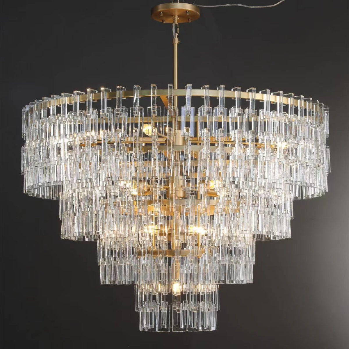 Antizer Marigan Tier K9 Crystal Round Chandelier