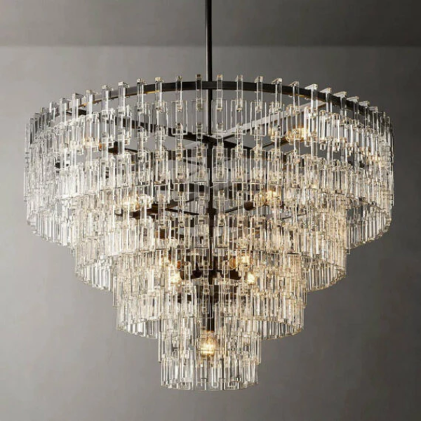 Antizer Marigan Tier K9 Crystal Round Chandelier