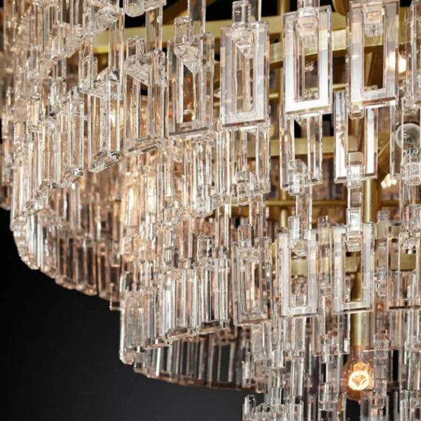 Antizer Marigan Tier K9 Crystal Round Chandelier