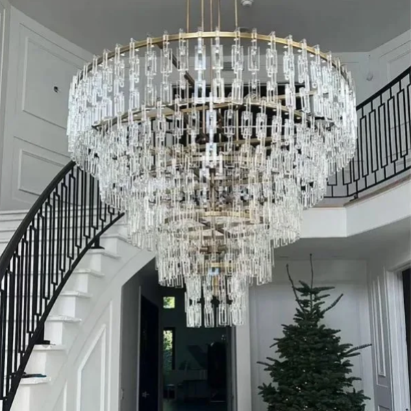 Antizer Marigan Tier K9 Crystal Round Chandelier