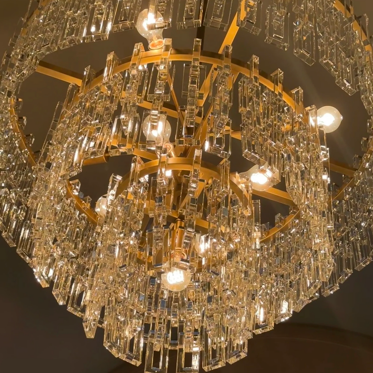 Antizer Marigan Tier K9 Crystal Round Chandelier