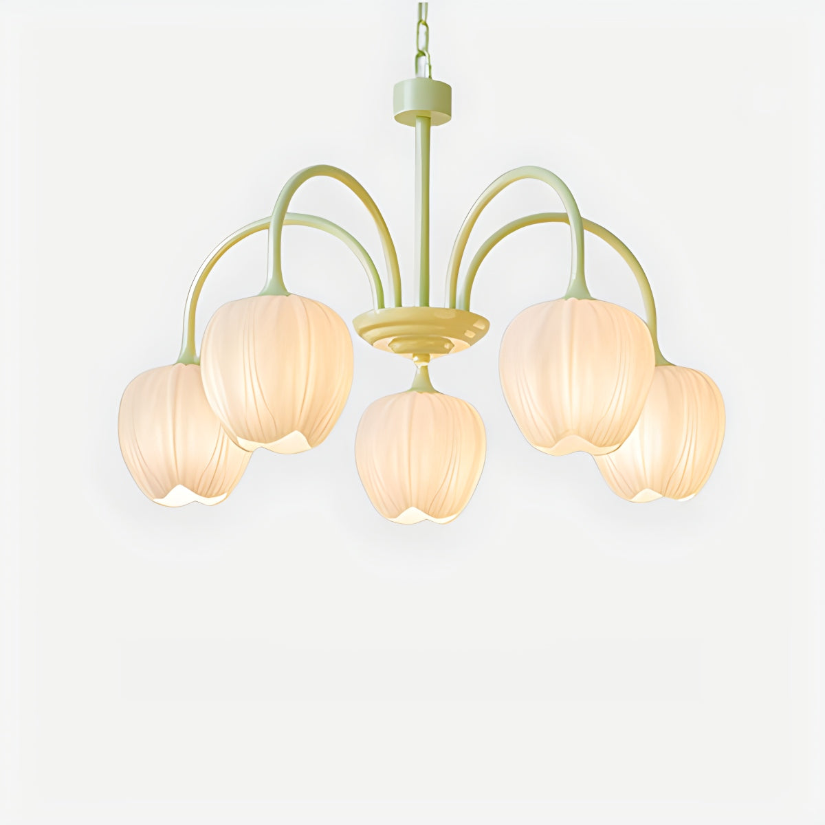 French Romance Tulip Matcha Chandelier