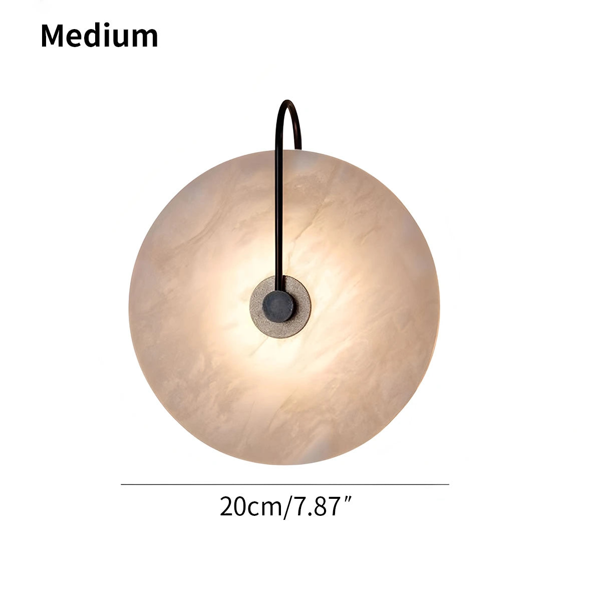 Antizer Simple Circular Spanish Alabaster Wall Lamp