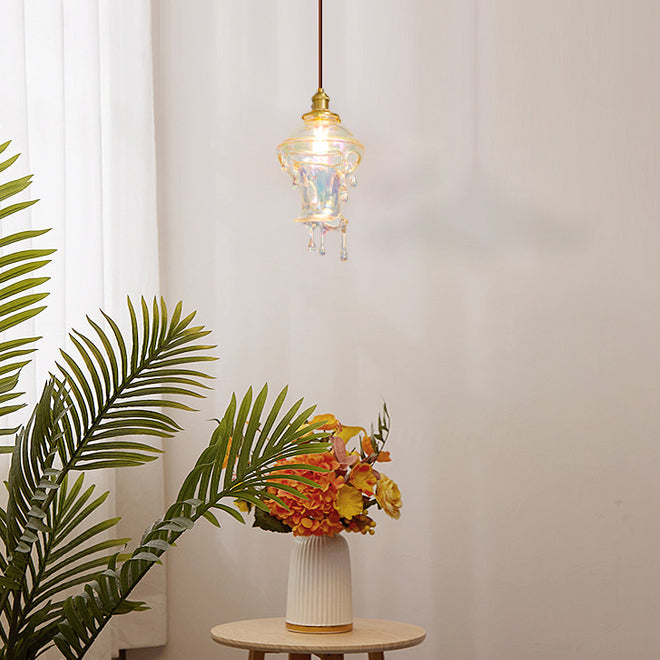 Modern Sculptural Water Droplet Resin Pendant Lamp, Adjustable Height, E14 Bulb Compatible