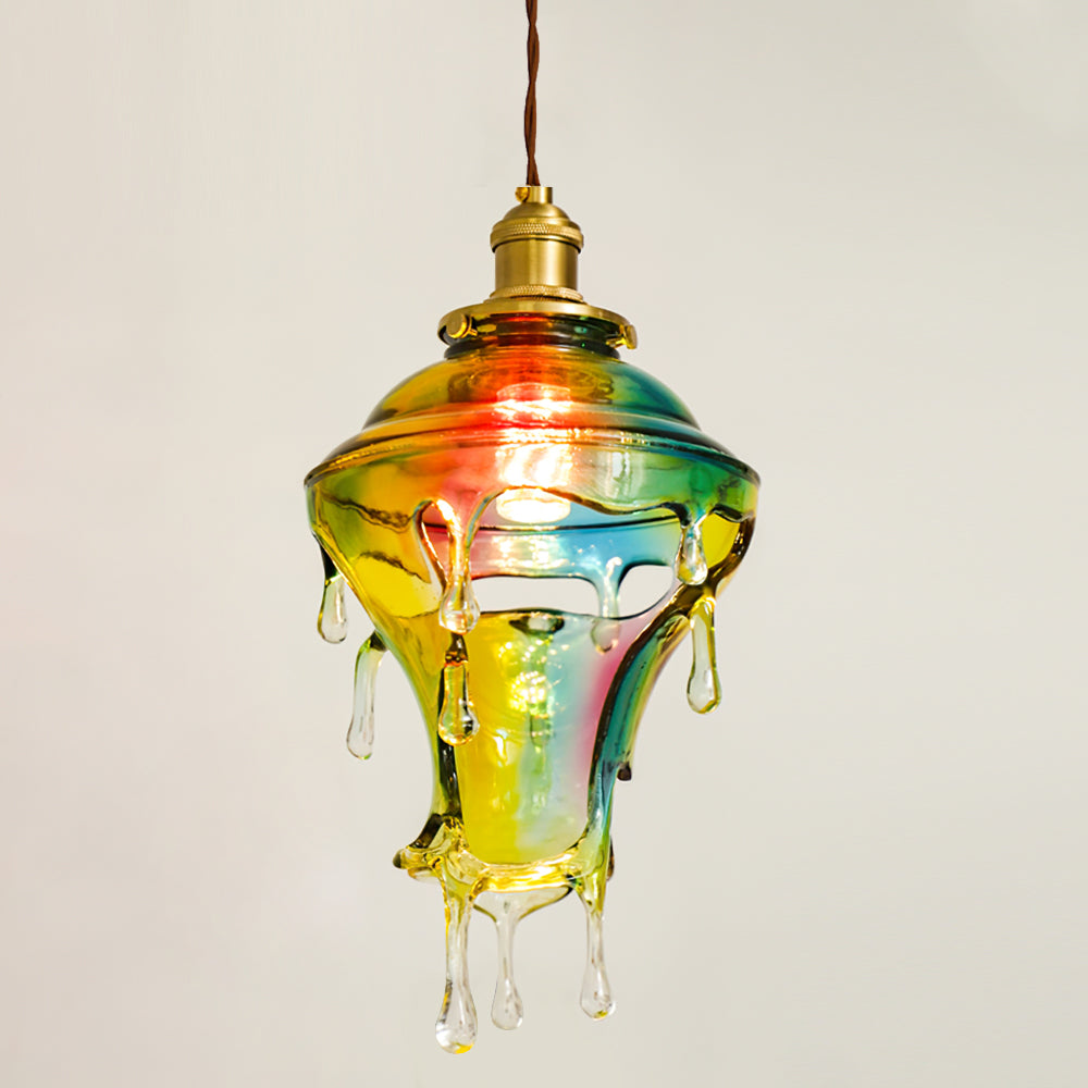 Modern Sculptural Water Droplet Resin Pendant Lamp, Adjustable Height, E14 Bulb Compatible