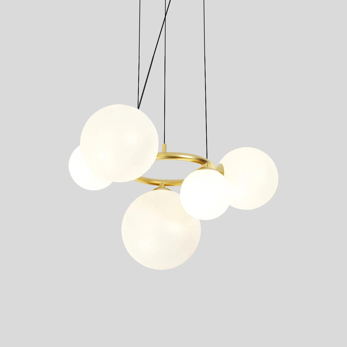 Antizer Luxurious Single-Tone Glass Spheres Chandelier