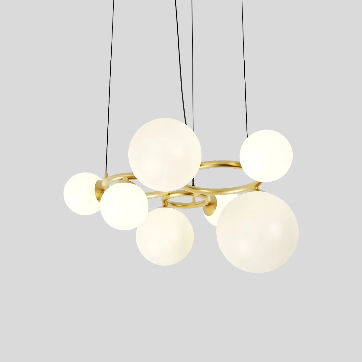 Antizer Luxurious Single-Tone Glass Spheres Chandelier