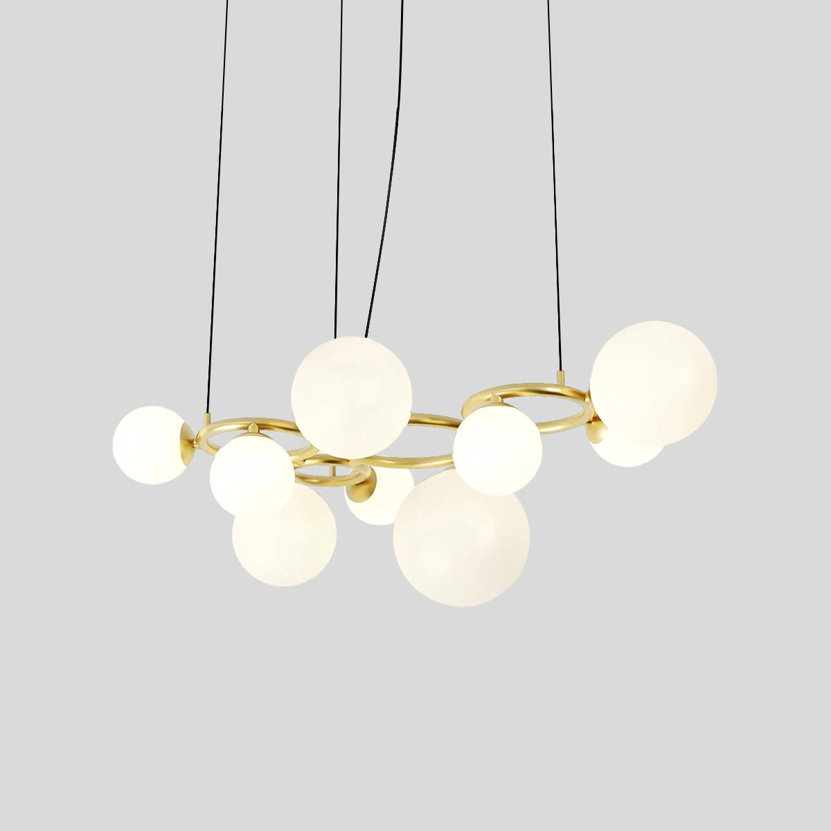Antizer Luxurious Single-Tone Glass Spheres Chandelier