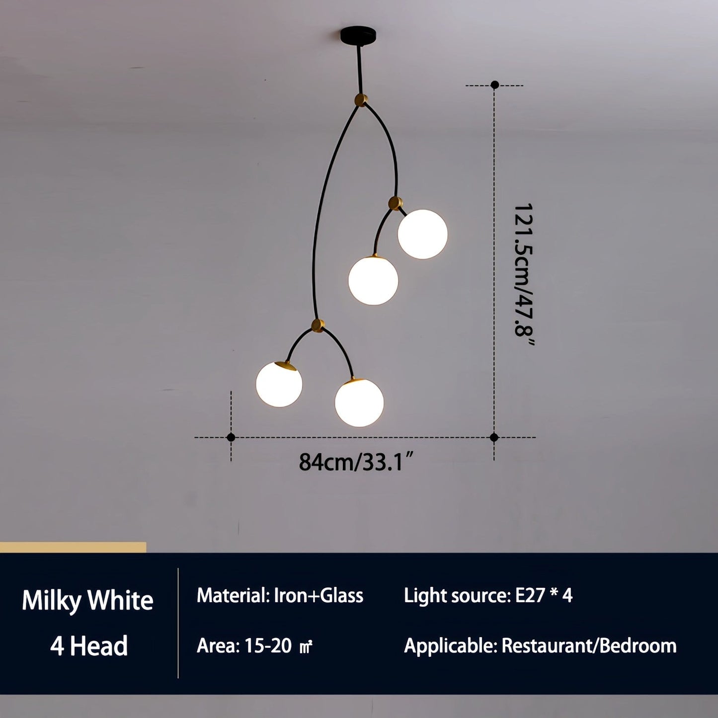 Antizer Minimalist Sputnik Globe Glass Chandelier