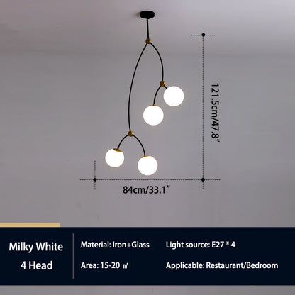 Antizer Minimalist Sputnik Globe Glass Chandelier