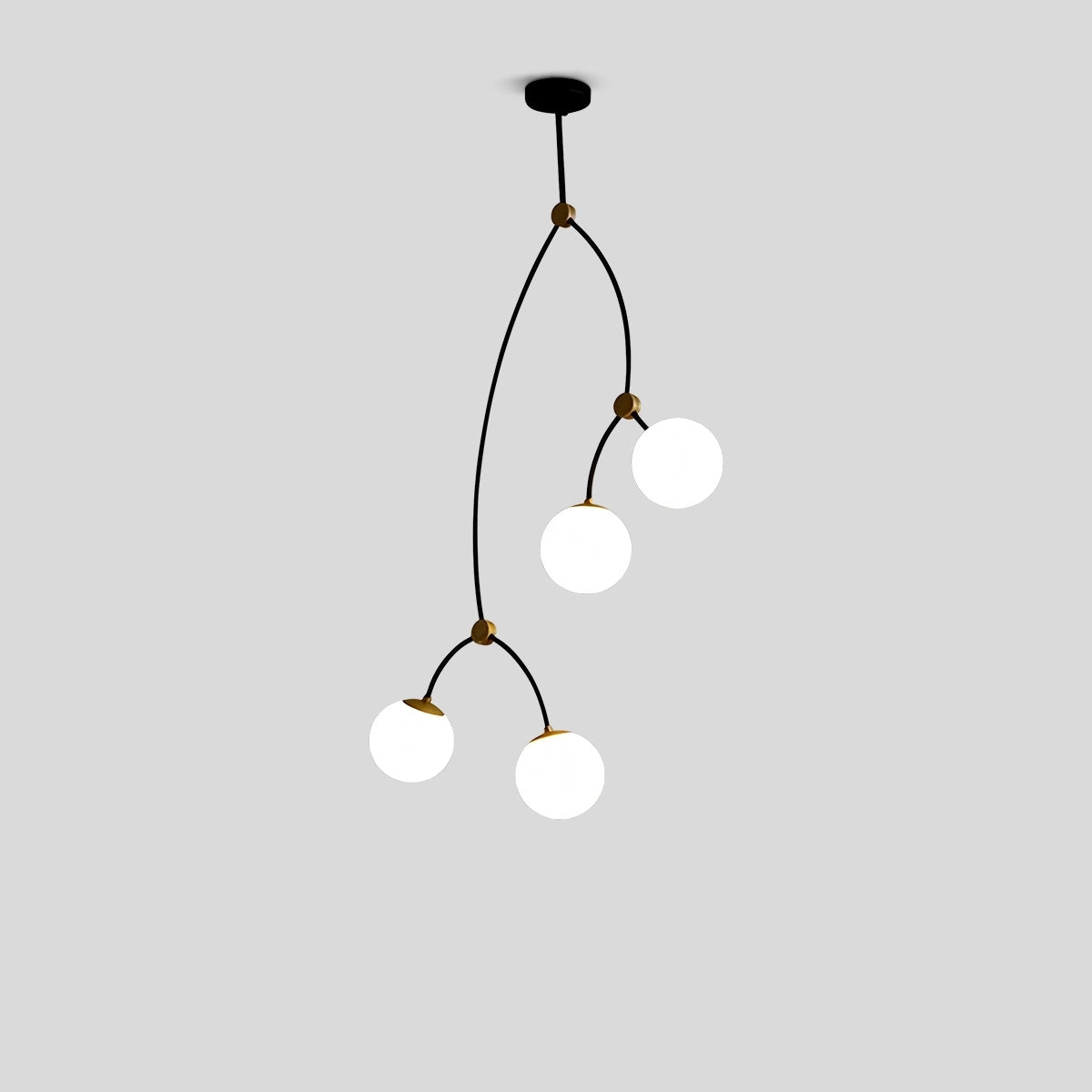Antizer Minimalist Sputnik Globe Glass Chandelier