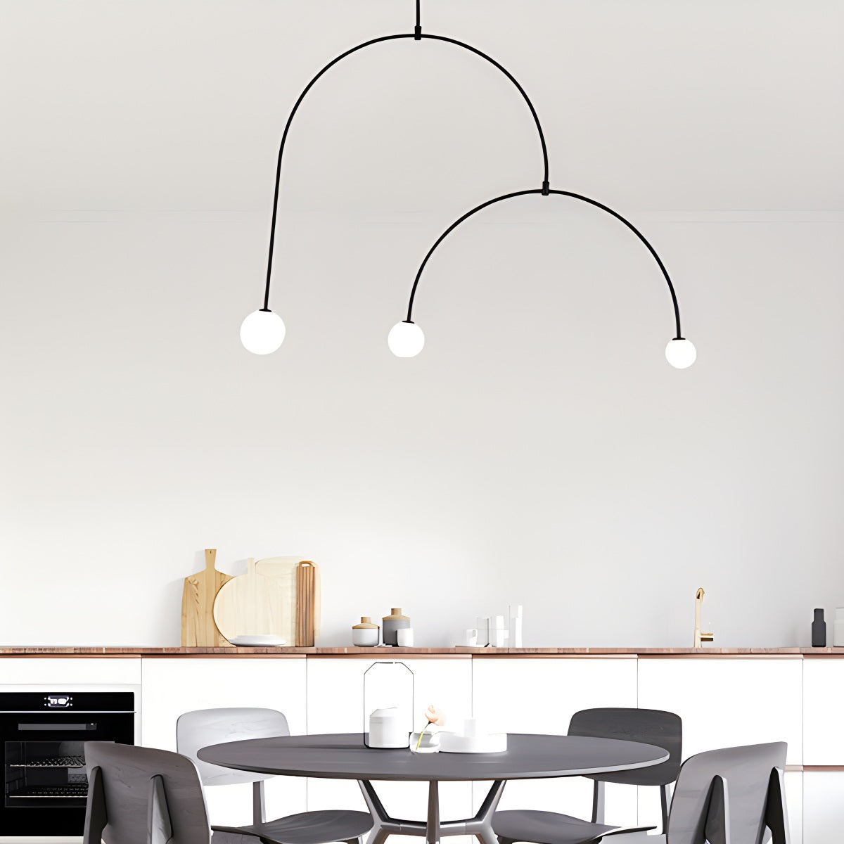 Antizer Minimalist Linear Metal Chandelier