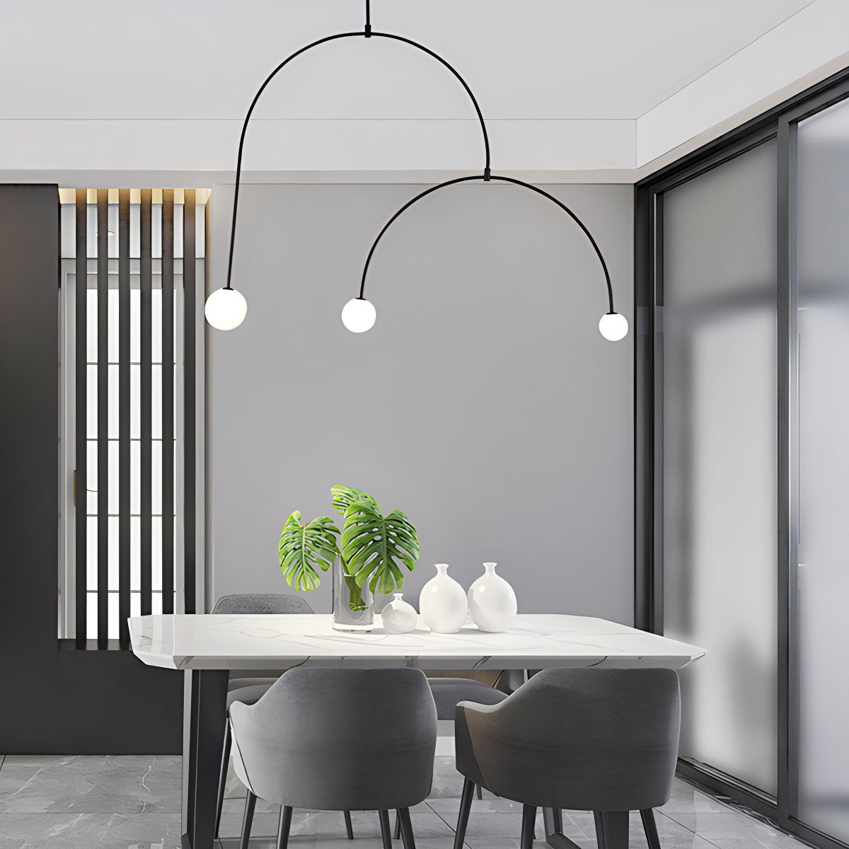 Antizer Minimalist Linear Metal Chandelier