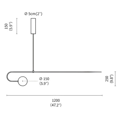 Antizer Minimalist Linear Metal Chandelier