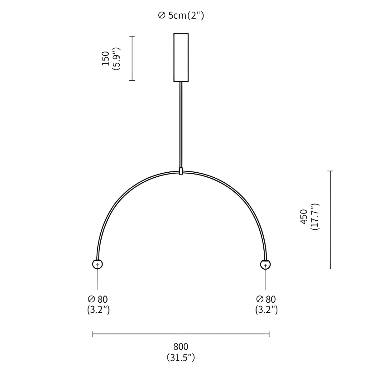 Antizer Minimalist Linear Metal Chandelier