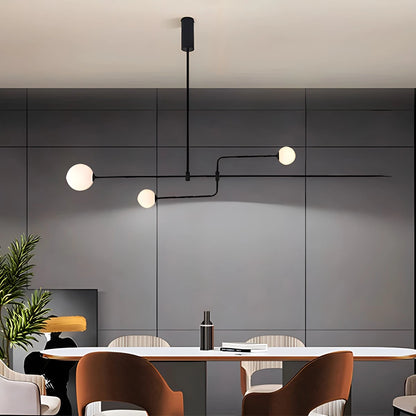 Antizer Minimalist Linear Metal Chandelier