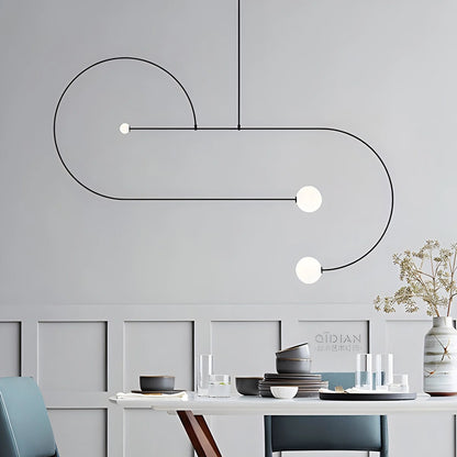 Antizer Minimalist Linear Metal Chandelier