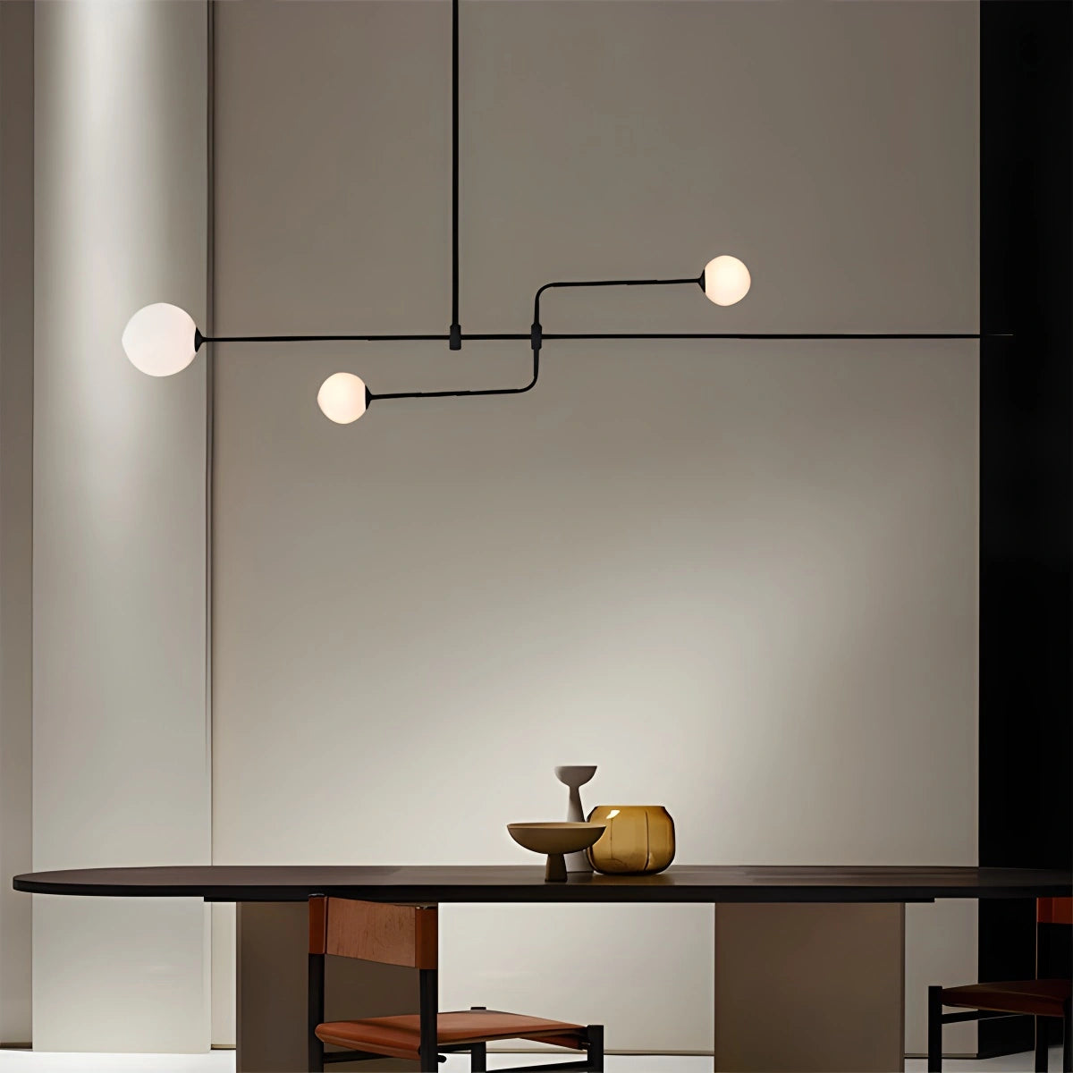 Antizer Minimalist Linear Metal Chandelier