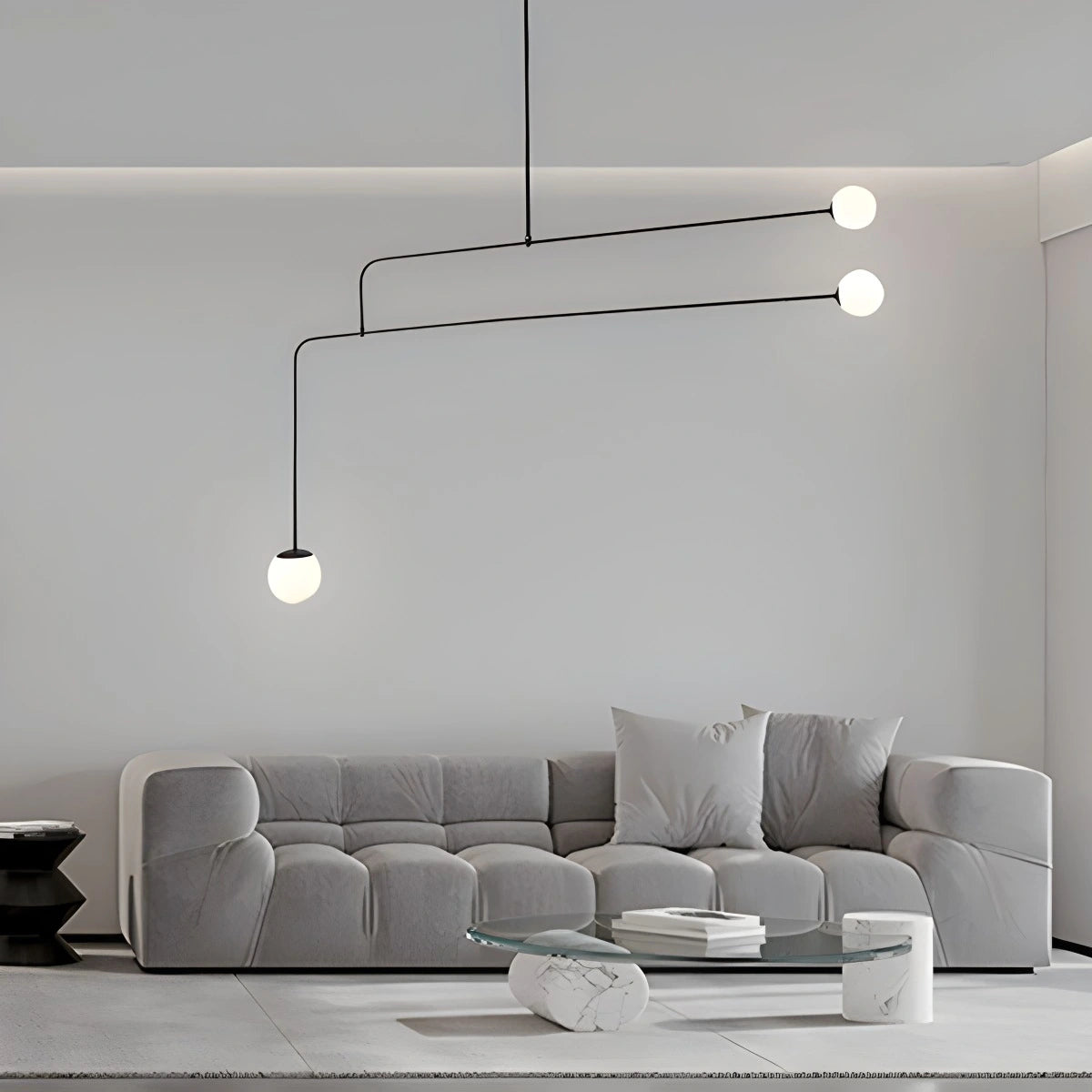 Antizer Minimalist Linear Metal Chandelier