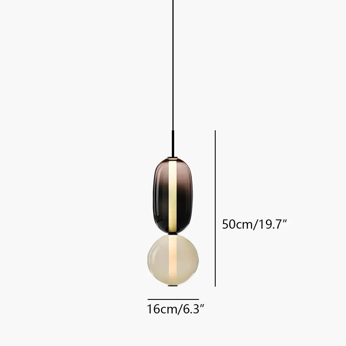 Antizer Candied Glass Pendant Light for Bedroom