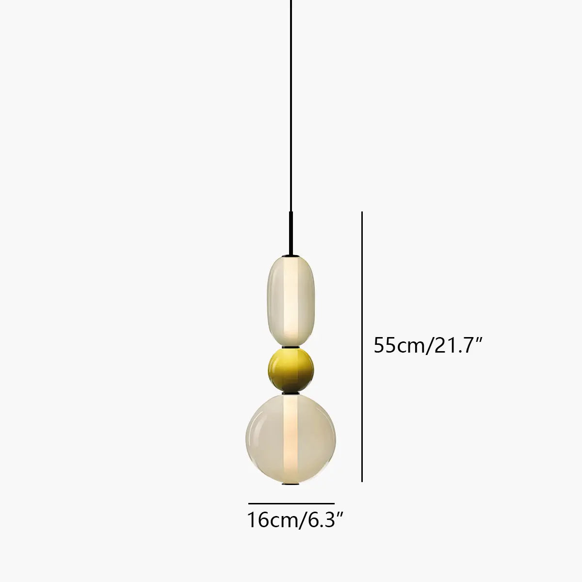Antizer Candied Glass Pendant Light for Bedroom
