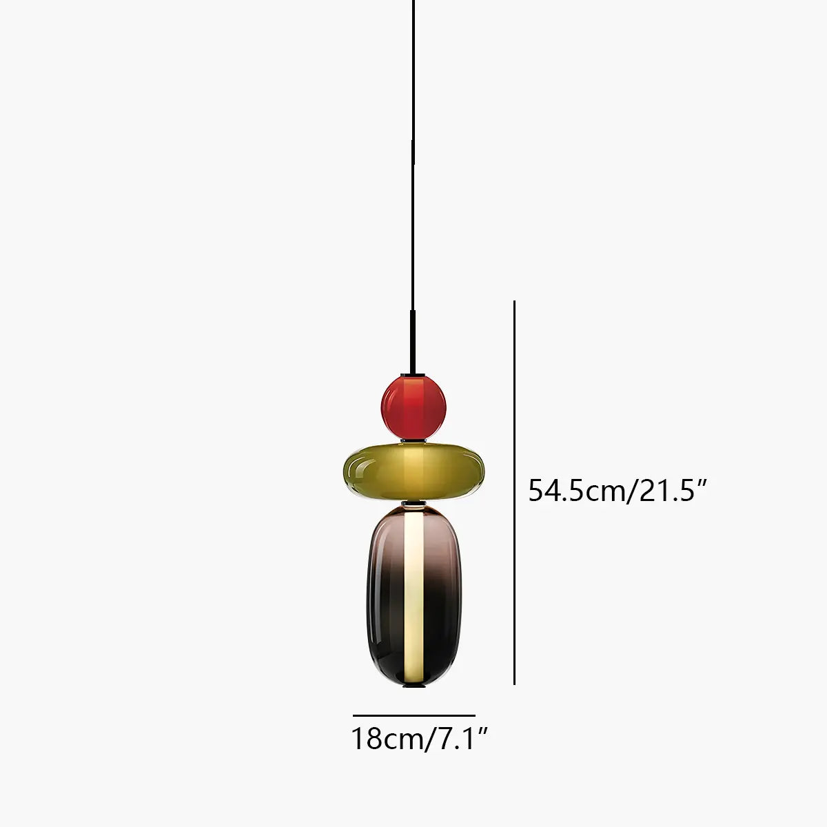 Antizer Candied Glass Pendant Light for Bedroom