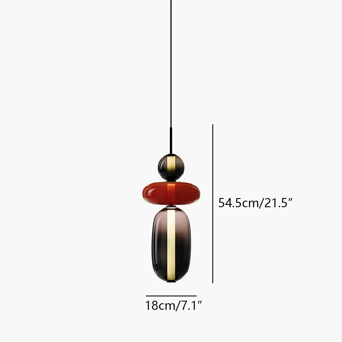 Antizer Candied Glass Pendant Light for Bedroom