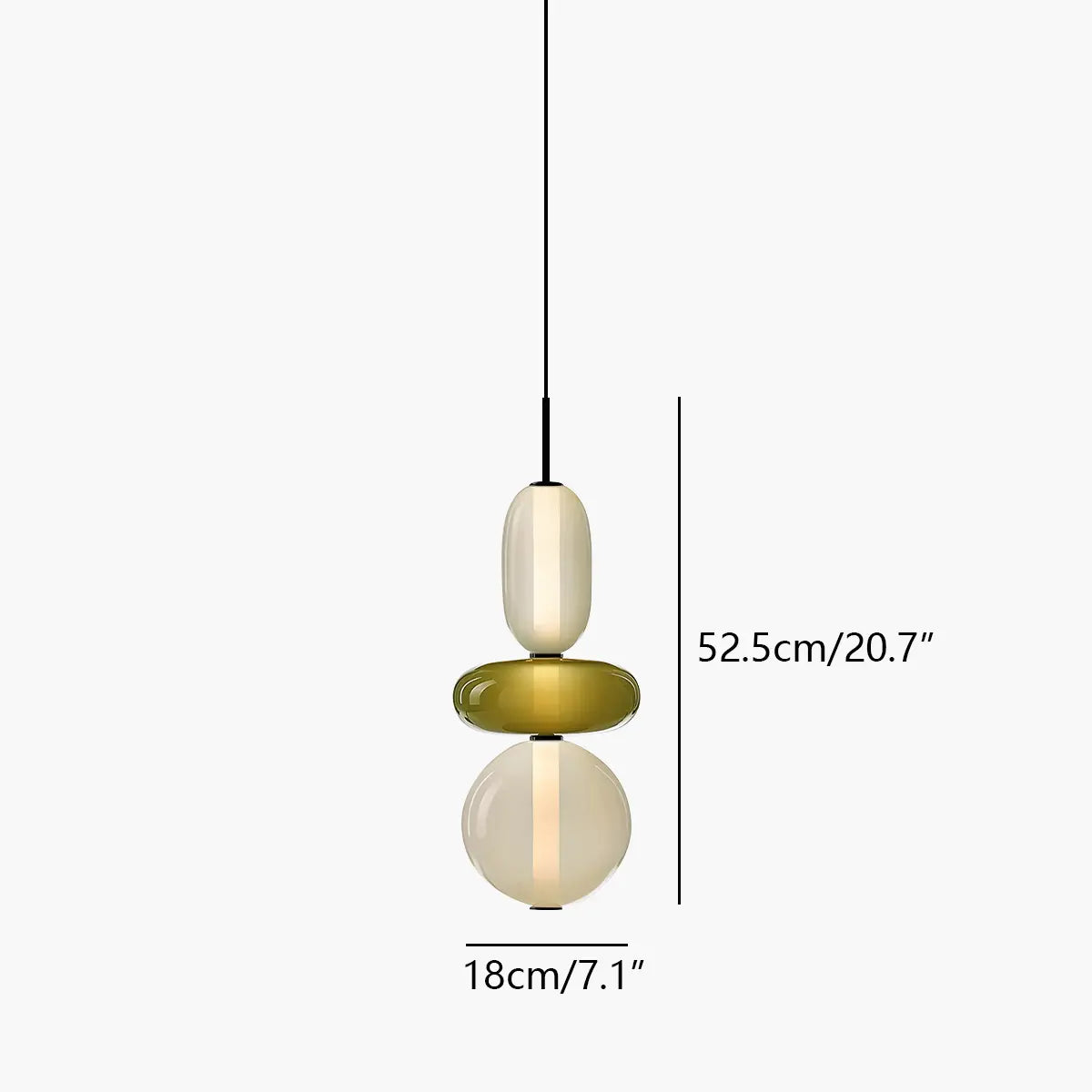 Antizer Candied Glass Pendant Light for Bedroom