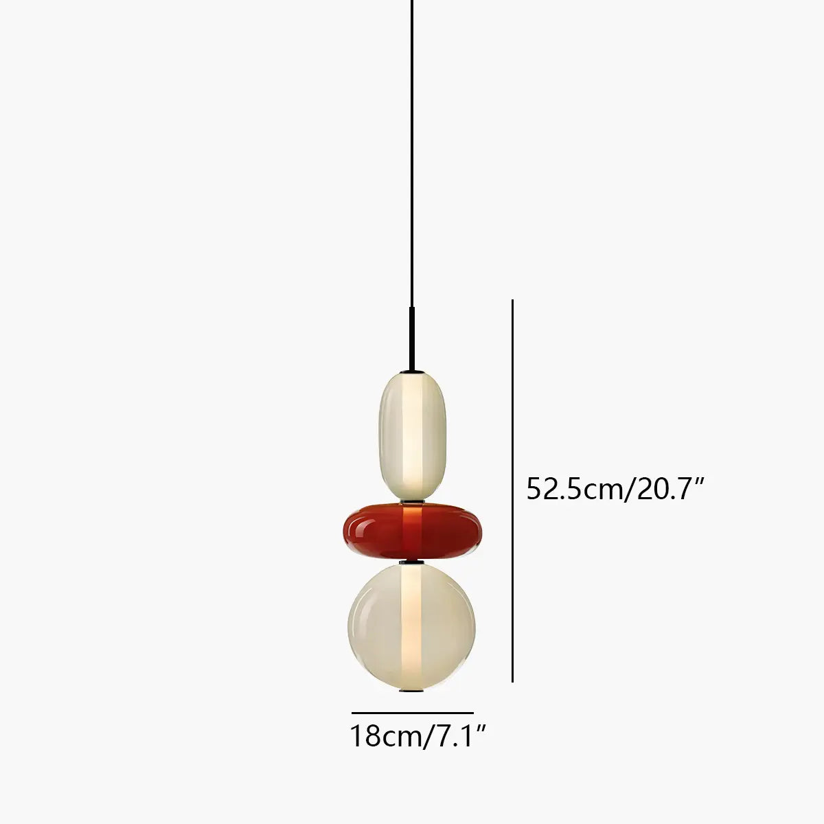 Antizer Candied Glass Pendant Light for Bedroom