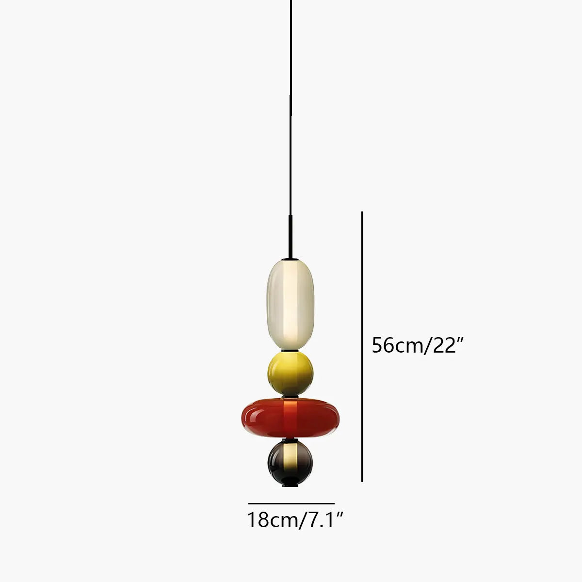 Antizer Candied Glass Pendant Light for Bedroom