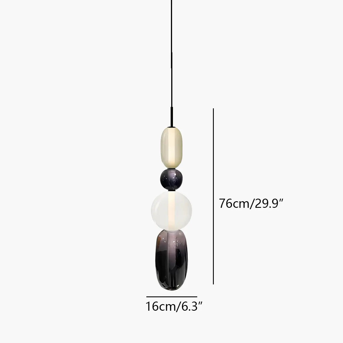 Antizer Candied Glass Pendant Light for Bedroom