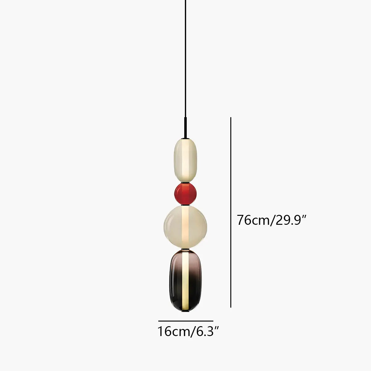Antizer Candied Glass Pendant Light for Bedroom