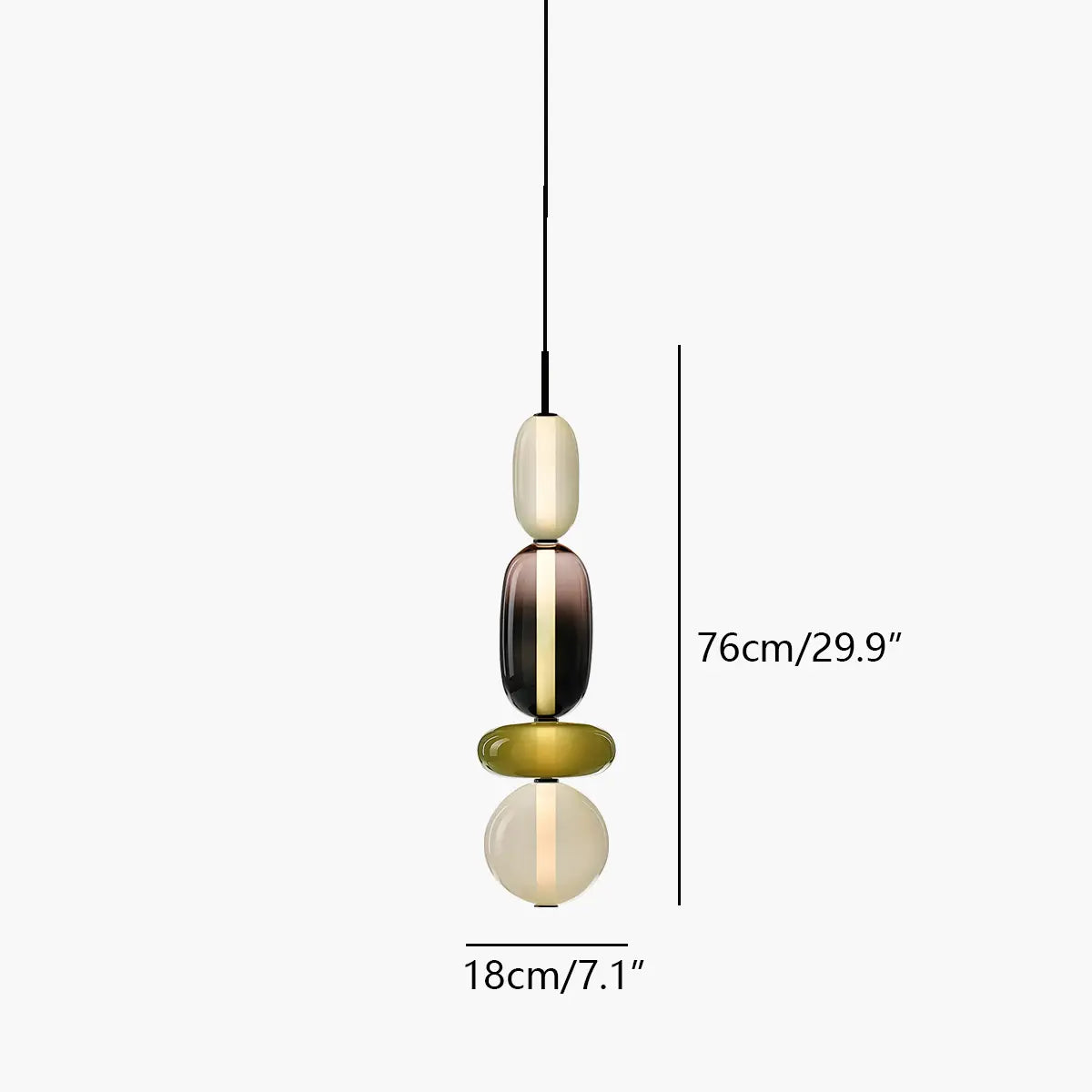 Antizer Candied Glass Pendant Light for Bedroom