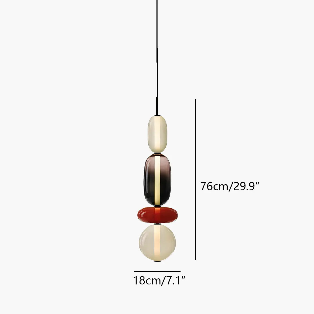 Antizer Candied Glass Pendant Light for Bedroom