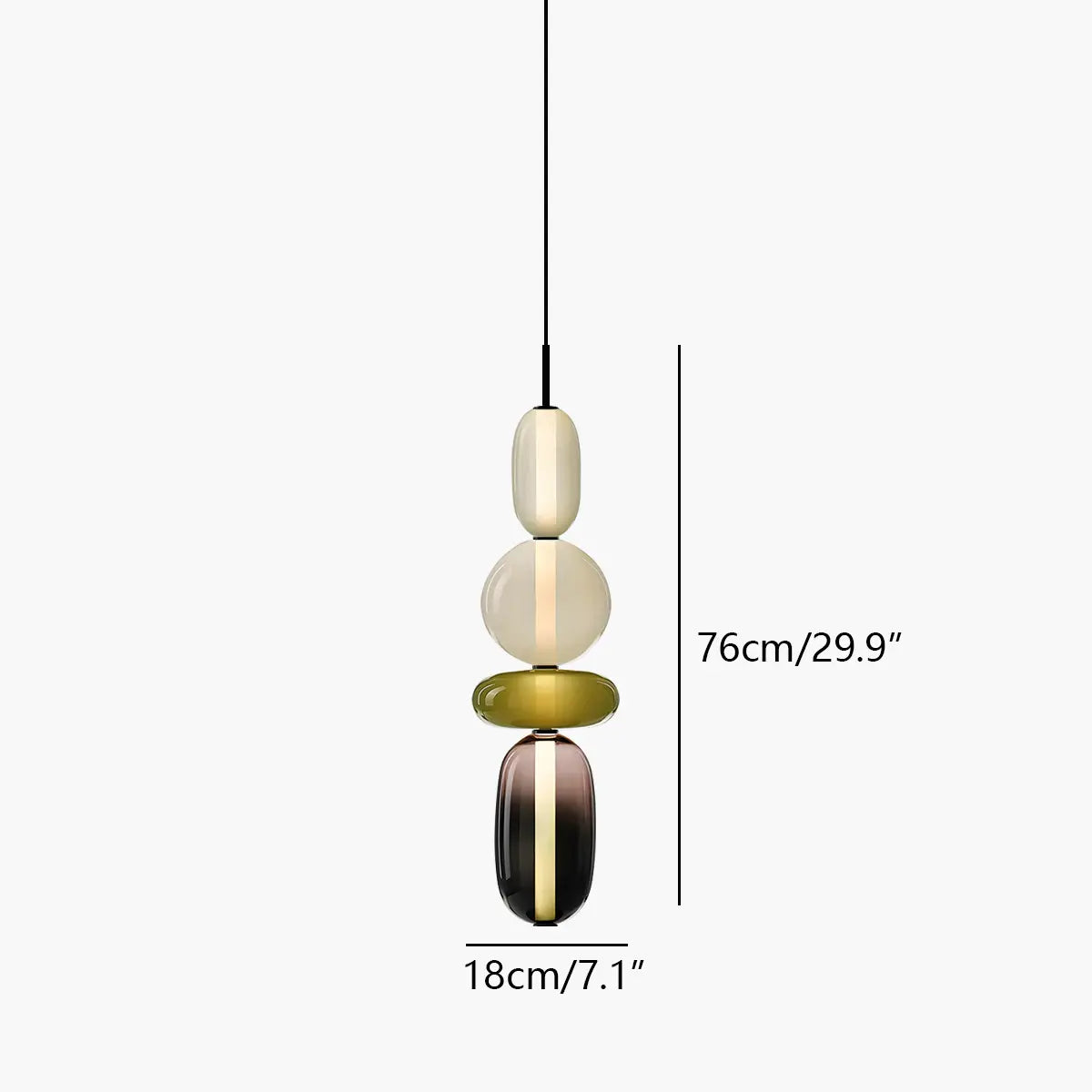Antizer Candied Glass Pendant Light for Bedroom