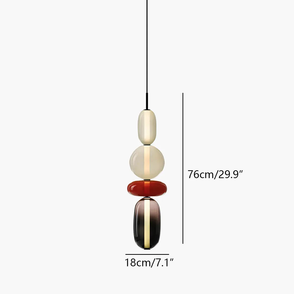 Antizer Candied Glass Pendant Light for Bedroom