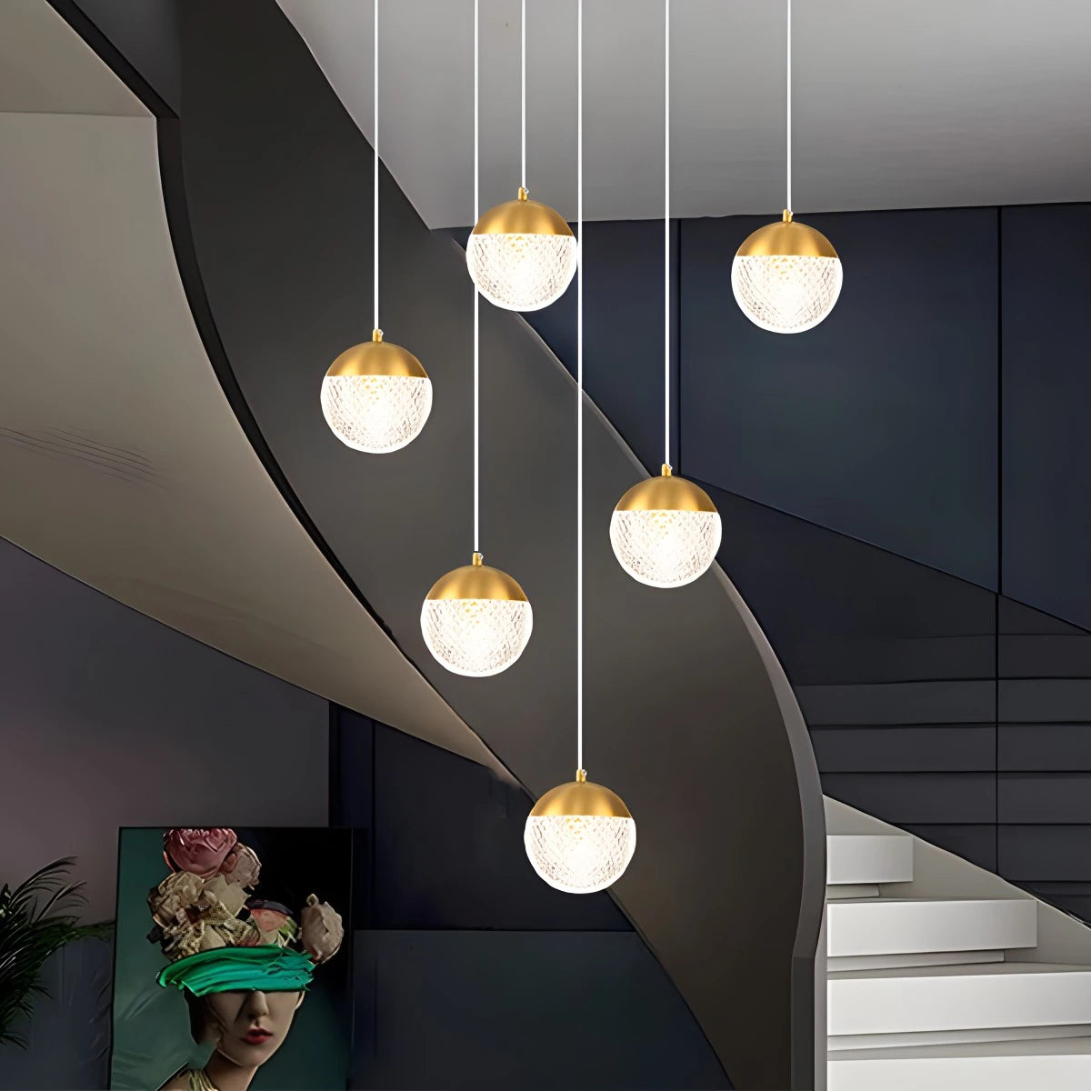 Antizer Modern Art Deco Multi Pendant Light