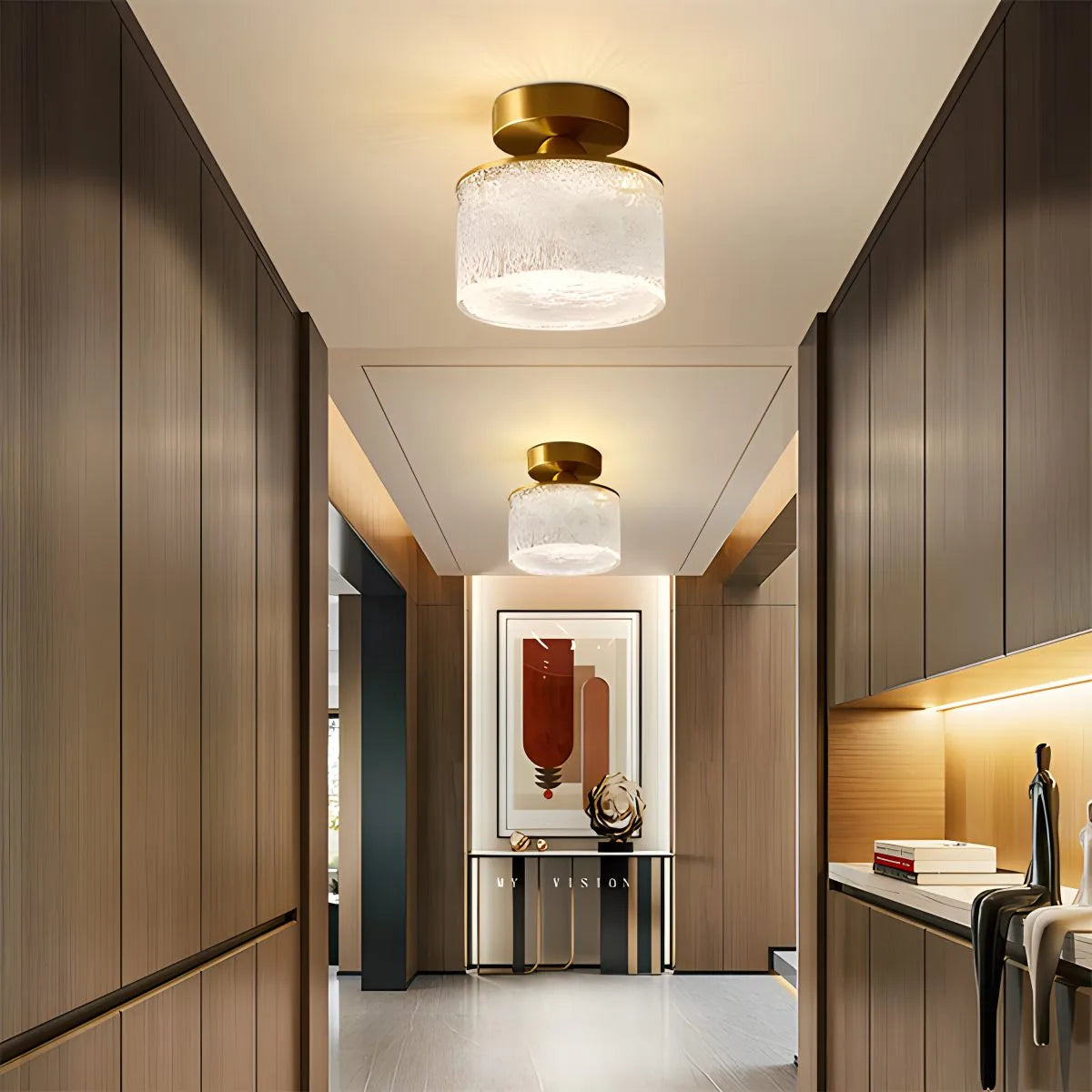 Antizer Modern Cup Crystal Ceiling Lamp